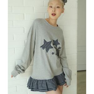tシャツ 「Uglyshadow」STAR FRILL LONGSLEEVED T-SHIRT / 「アグリーシャドウ」スターフリル長袖Ｔシャツ レデ