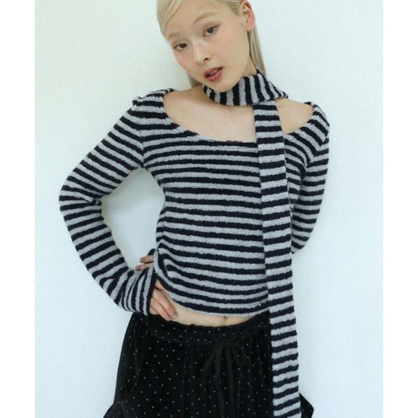 「Uglyshadow」SCARF ROUND TSHIRT / 「アグリーシャドウ」スカーフラウン...