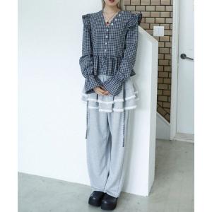 スウェットパンツ ジャージ 「Uglyshadow」LACE CANCAN PANTS / 「アグリーシャドウ」レースキャンキャンスウェットパンツ レ