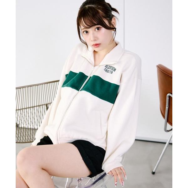 トレーナー  配色ライン裏起毛ZIPジャケット キッズ 子供服 女の子