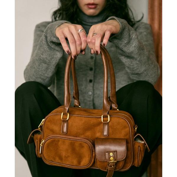ハンドバッグ Suede utility handle bag / スエード ユーティリティハンドル...