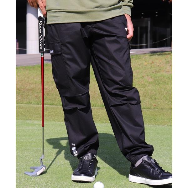 カーゴパンツ (RM)「LUXE/R GOLF」ストレッチ クロス サイドライン カーゴパンツ メン...