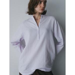 ブラウス シャツ ヘンリーネックブラウス レディース