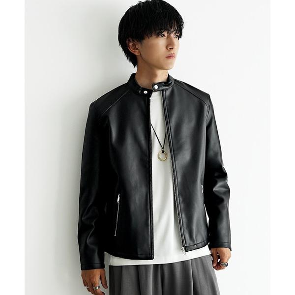 革ジャン ライダース 「MinoriTY select」PUレザーシングルライダースジャケット メン...