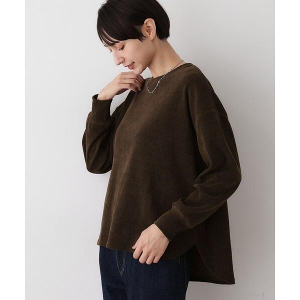 tシャツ 「洗える」ベロアサーマルカットソー レディース