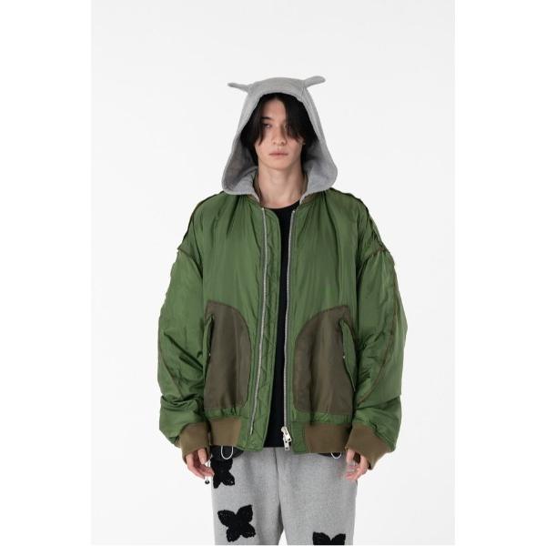 ma1 ma-1 DEVILS EAR HOODIE DOWN MA-1 メンズ