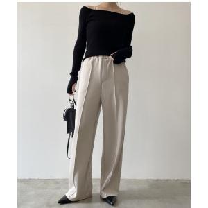 パンツ ボンディング生地センタープレスパンツ！ レディース