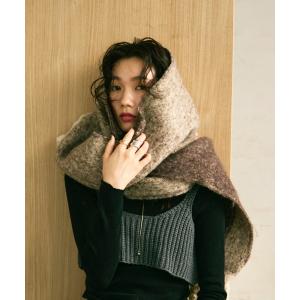 マフラー ストール Fluffy two-tone volume muffler / ふわふわツートーンボリュームマフラー レディース