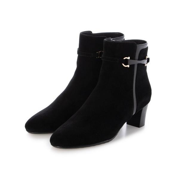 ブーツ 「2WAY」ベルト付ショートブーツ レディース
