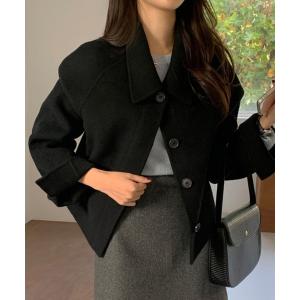 ステンカラーコート コート YUGA_YGMC 　wool short coat レディース