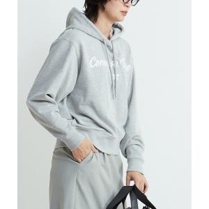 パーカー LOGO EMBROIDERY SHORT HOODIE レディース
