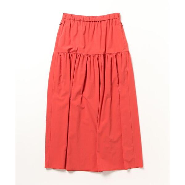 「green label relaxing」 ロングスカート FREE レッド レディース