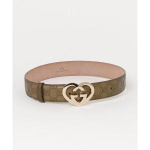「GUCCI」 ベルト - グリーン レディース