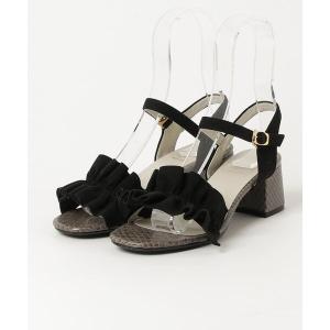 「ground green store」 ヒールサンダル 35 ブラック レディース