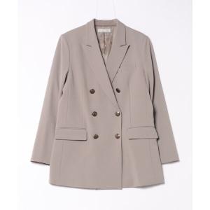 「INED CLARO」 テーラードジャケット 11号 サンドグレー レディース