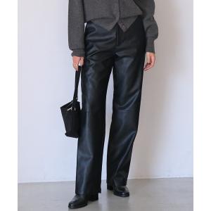 パンツ フェイクレザーパンツ レディース