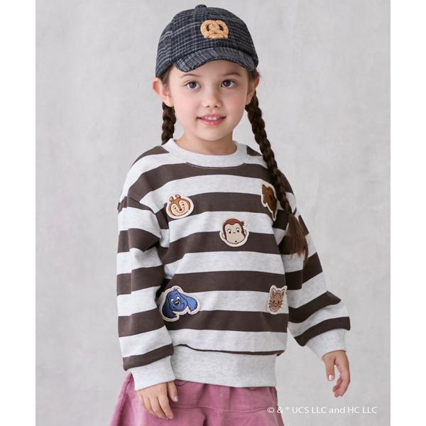 トレーナー  「おさるのジョージ」フェイスワッペントレーナー キッズ 子供服 男の子 女の子