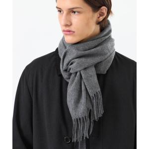 マフラー ウォッシャブルカシミヤ ソリッドマフラー メンズ