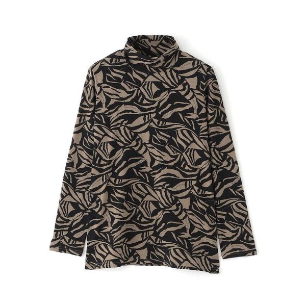 tシャツ 「ウォッシャブル」タイガープリントハイネックカットソー レディース