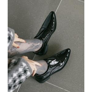 ローファー Firsthand/ファーストハンド エナメル ローファー / 4cmヒール (22.5〜24.5cmサイズ展開) レディース