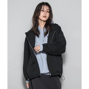 パーカー 「WEB限定」フードジップダンボールパーカー「手洗い可能」 レディース