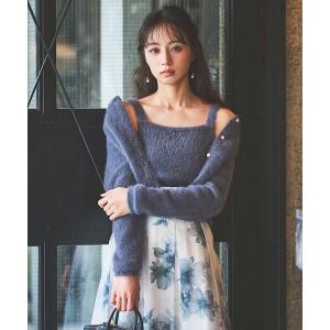 カーディガン フェザーニットアンサンブル レディース