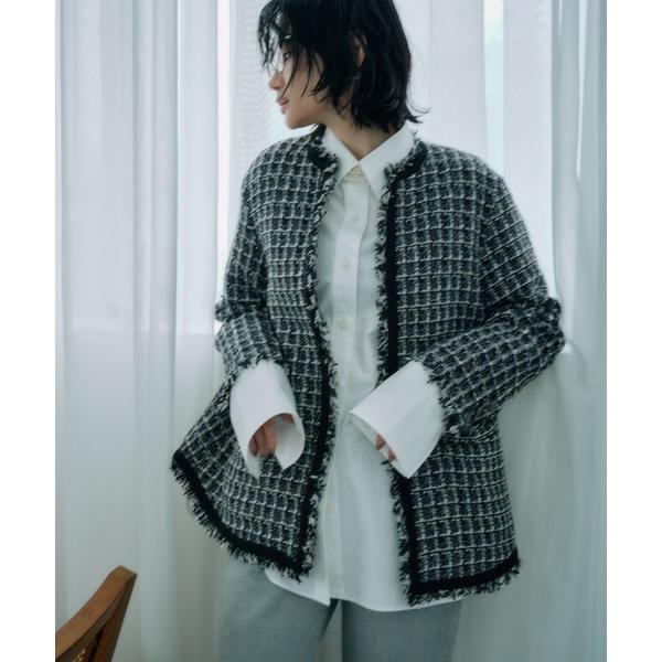 コート アウター 「柳橋唯さんコラボアイテム」ツイードジャケット レディース