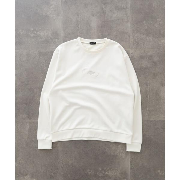 トレーナー スウェット スウェードタッチダンボール トライバル柄刺繍トレーナー メンズ レディース