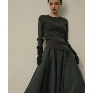 ニット セーター トゥーテクスチャーリブドニットトップ / Two-Texture Ribbed Knit Top レディース