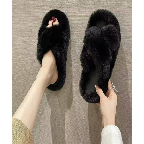 サンダル もこもこ デザイン スリッポン レディース