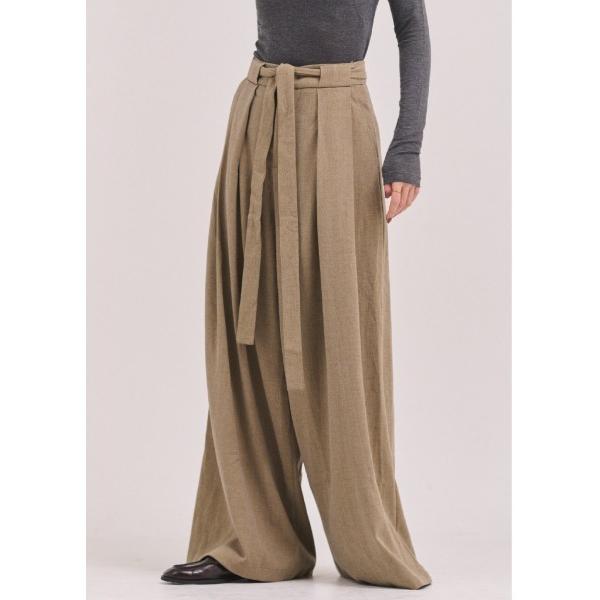 パンツ ウールワイドパンツ レディース