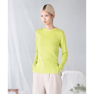 「mintdesigns」 長袖ニット 2 ライム レディース