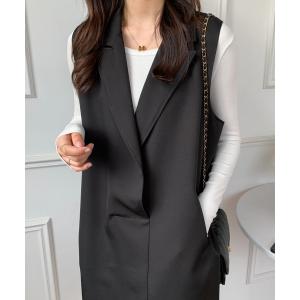 「ECLIN」 ベスト FREE ブラック レディース