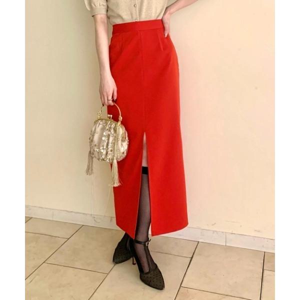 「LILY BROWN」 タイトスカート 0 レッド レディース