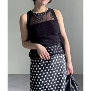 「MECRE」 ノースリーブニット FREE ブラック レディース