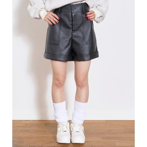 パンツ 「LTXC」合皮ショートパンツ キッズ 子供服 女の子