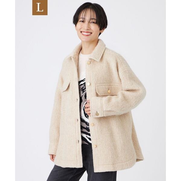 ブルゾン アウター 「L」「カタログ掲載」ラメスライバーシャツジャケット レディース