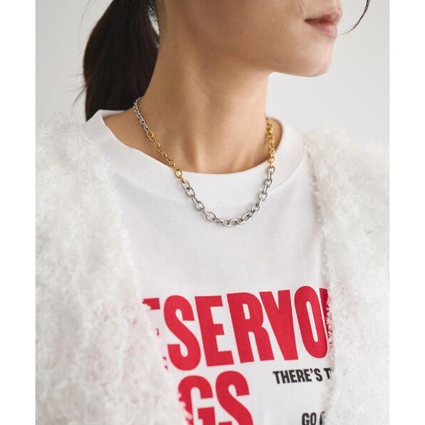 ネックレス STAINLESSミックスチェーンショートネックレス レディース