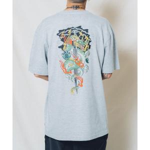 「Subciety」 半袖Tシャツ LARGE アッシュ メンズ