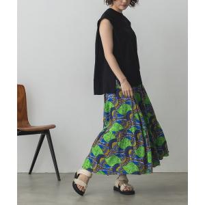 「lil nina」 フレアスカート FREE グリーン レディース