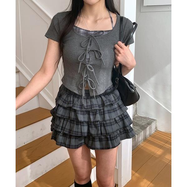 「by muni:r」 半袖カットソー FREE チャコール レディース