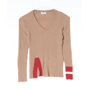 「en recre」 長袖ニット 38 ブラウン レディース