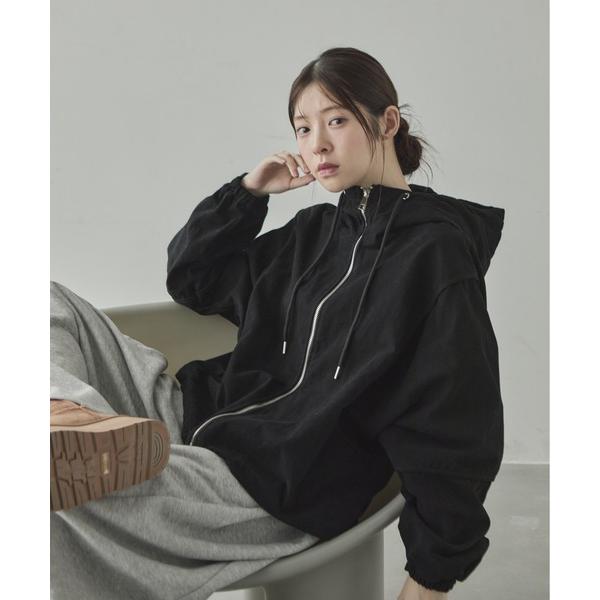 ブルゾン アウター ジップアップフードブルゾン レディース