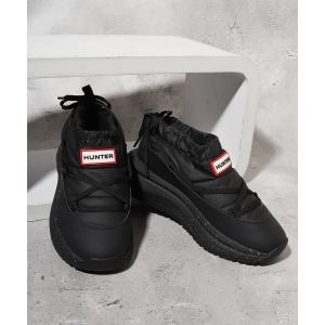 ブーツ HUNTER ハンター グリップ パフ レース スリッポン トレーナー レディース