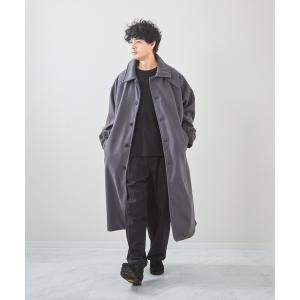 ステンカラーコート コート フェイクメルトンルーズステンコート(CN) メンズ