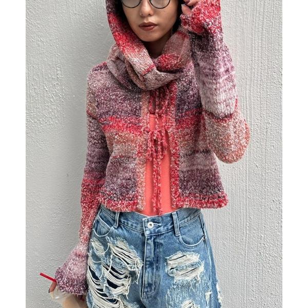 ニット セーター 「ZOZOTOWN限定」2WAY MELANGE KNIT SCARF SET T...