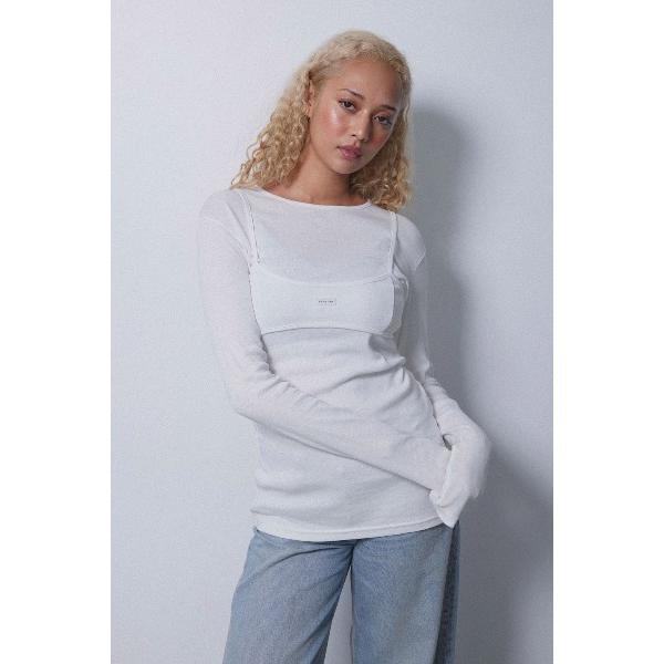 tシャツ Wellness Long Sleeve Tee With Bra /レイヤード長袖トップ...