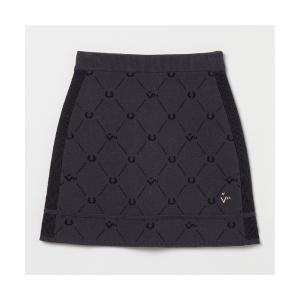 スカート 「VIVA HEART/GOLF」ラシェル柄 ジャカードニットミニスカート