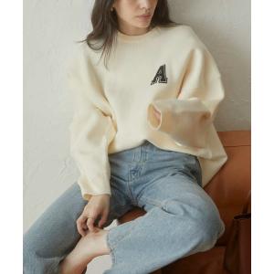 ニット セーター A logo sweat ニット レディース