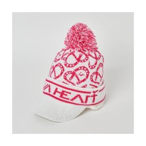 ニット帽 ニットキャップ 「VIVA HEART/GOLF」シュバルハート柄 2WAYニットキャップ レディース